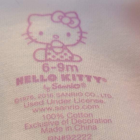 NWT Hello Kitty white embroidered onesie/bodysuit - Picture 2 of 4